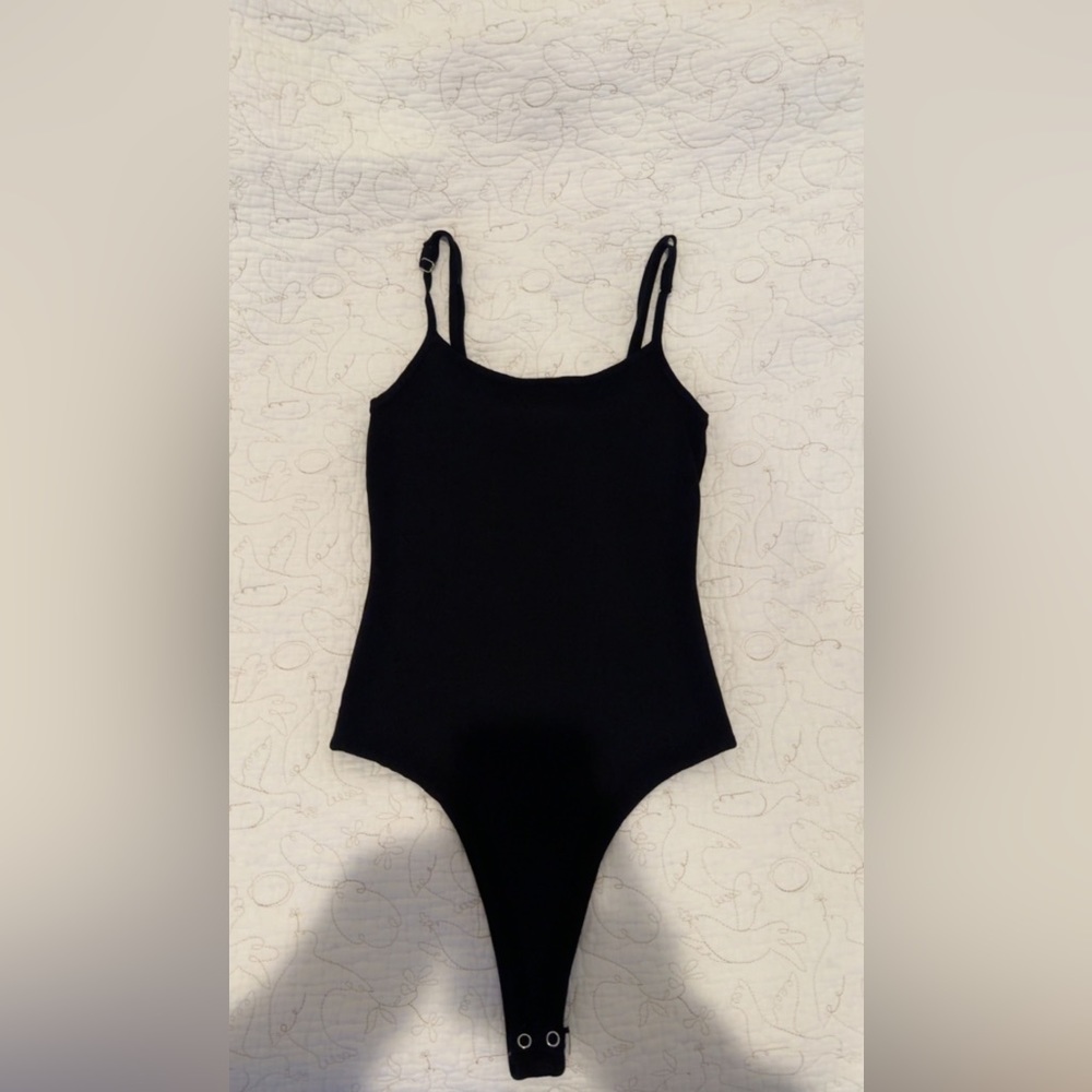 Plain black bodysuit